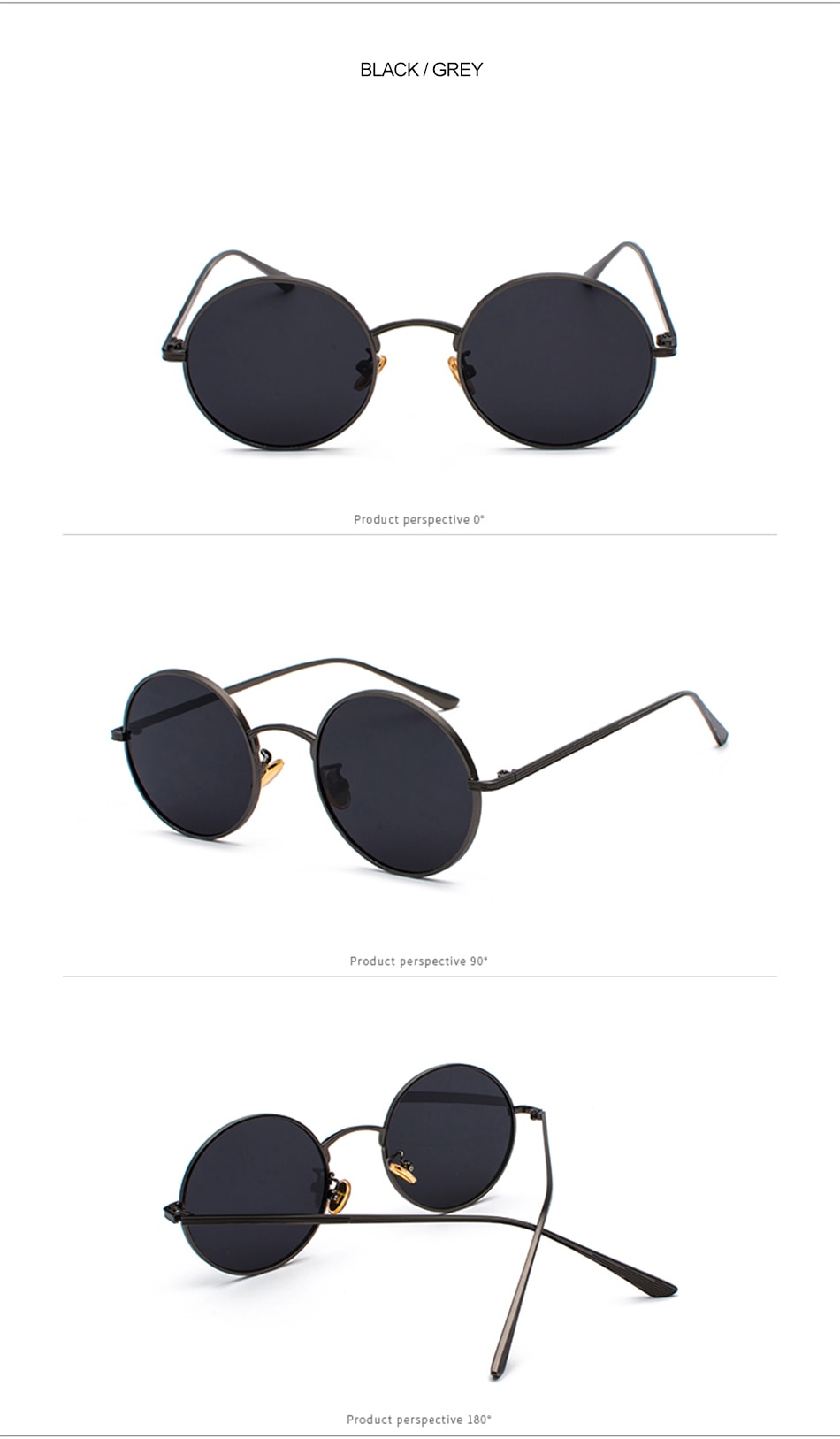 Vintage Men Sunglasses Women Retro Punk Style Round Metal Frame Colorful Lens Sun Glasses AV8R