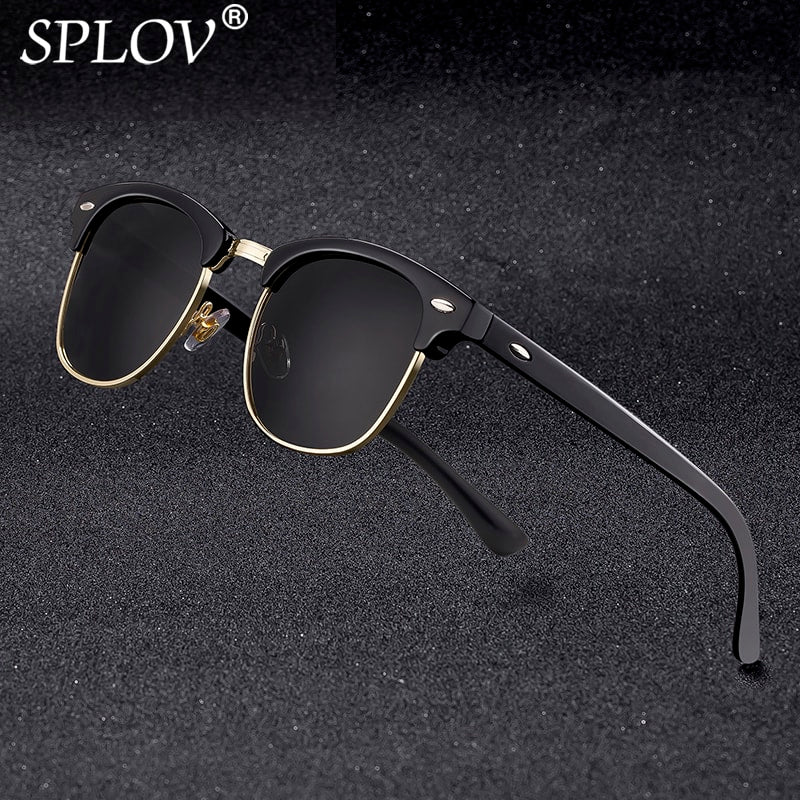 New Fashion  Semi Rimless Polarized Sunglasses Men Women Brand Designer AV8R