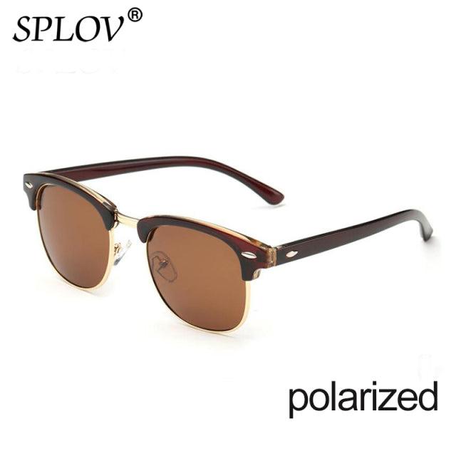 New Fashion  Semi Rimless Polarized Sunglasses Men Women Brand Designer AV8R