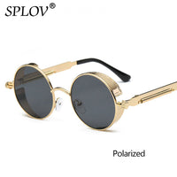 Thumbnail for Vintage Round Polarized Sunglasses Retro Steampunk Sun Glasses AV8R