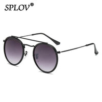 Thumbnail for Retro Round Metal Sunglasses Men Women Steampunk Brand Designer Glasses AV8R