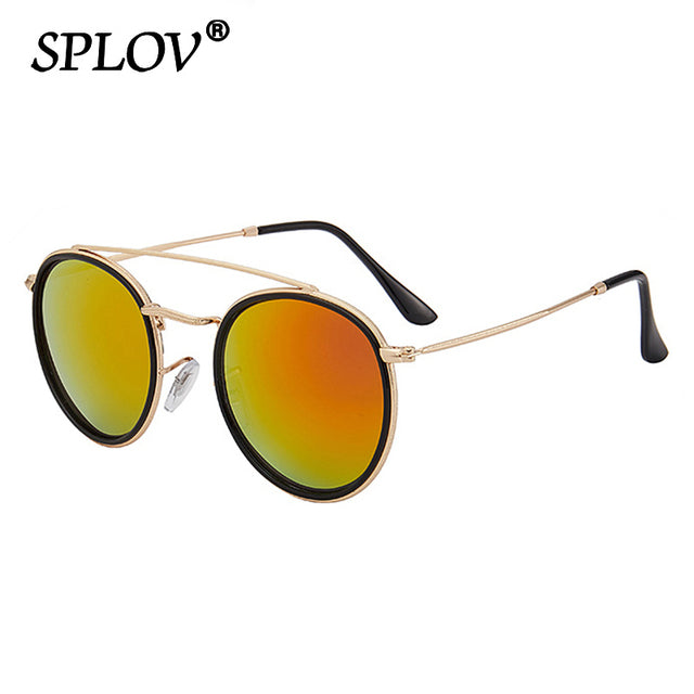 Retro Round Metal Sunglasses Men Women Steampunk Brand Designer Glasses AV8R