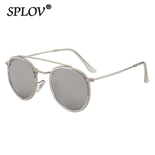 Retro Round Metal Sunglasses Men Women Steampunk Brand Designer Glasses AV8R
