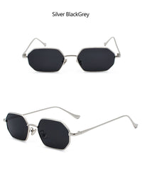 Thumbnail for Small Metal Hexagon Men Women Sunglasses Stylish Square Sun Glasses AV8R