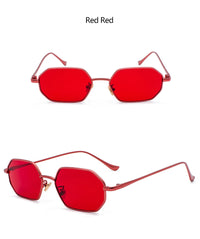 Thumbnail for Small Metal Hexagon Men Women Sunglasses Stylish Square Sun Glasses AV8R
