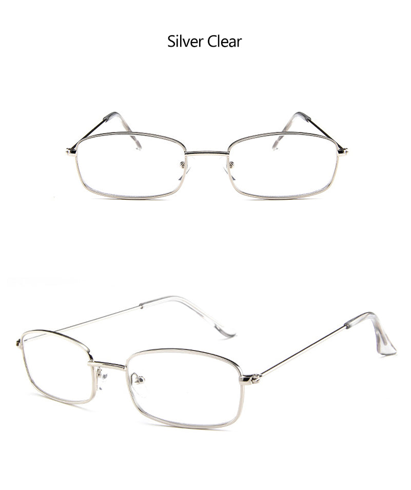 Vintage Small Rectangle Sunglasses Men Women Retro Metal Frame Sun Glasses AV8R