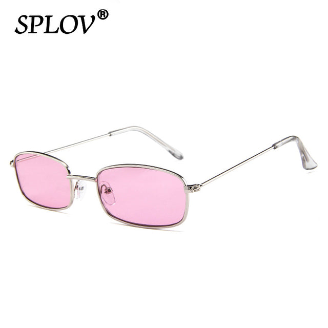 Vintage Small Rectangle Sunglasses Men Women Retro Metal Frame Sun Glasses AV8R
