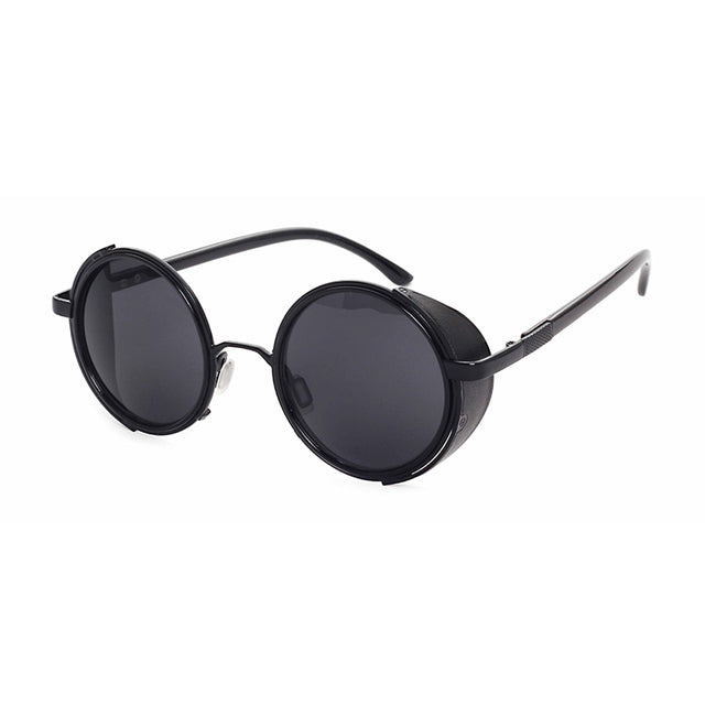 Retro Steampunk Sunglasses Men Women Round Metal Shields Sun Glasses AV8R