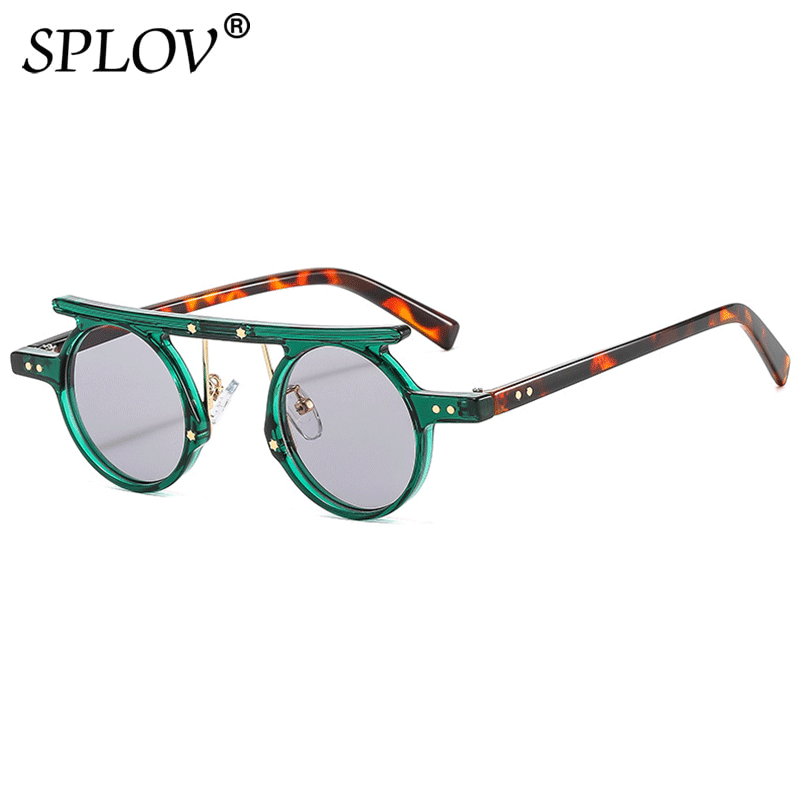 Fashion Round Punk Sunglasses Men Women Small Retro Gradient Lens Shades Vintage Color AV8R