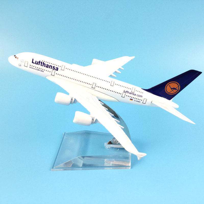 Air Passenger plane model A380 Lufthansa aircraft A380 16cm Alloy simulation airplane AV8R
