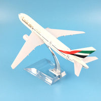 Thumbnail for plane model Boeing 777 emirates airline aircraft 777 Metal Solid simulation airplane model for kids toys Christmas gift AV8R