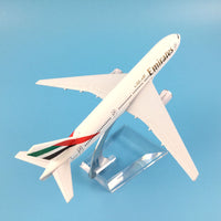 Thumbnail for plane model Boeing 777 emirates airline aircraft 777 Metal Solid simulation airplane model for kids toys Christmas gift AV8R