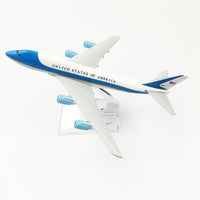 Thumbnail for UNITED STATES OF AMERICA Air Force One aeroplane model Boeing 747 airplane 16CM Metal alloy diecast 1:400 airplane model toys AV8R