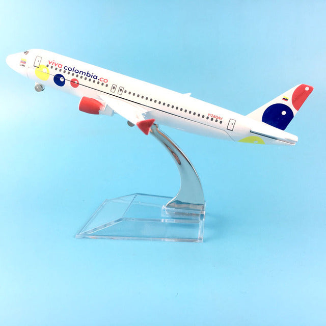 viva colombia Airlines Aeroplane model Airbus A320 airplane 16CM Metal alloy diecast 1:400 airplane model toys Collectible gift AV8R