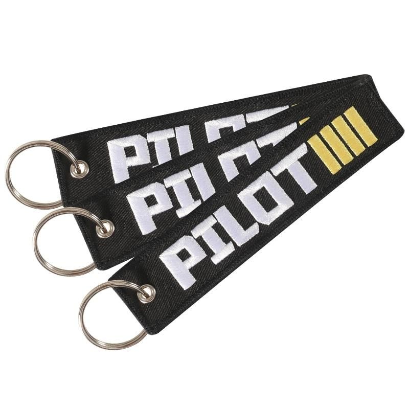 1PC New Embroidery Pilot Keychains THE AVIATOR