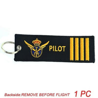 Thumbnail for 1PC New Embroidery Pilot Keychains THE AVIATOR