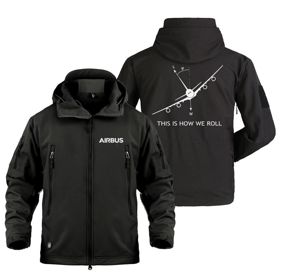 THIS IS HOW WE ROLL AIRBUS A380 DESIGNED MILITARY FLEECE THE AV8R